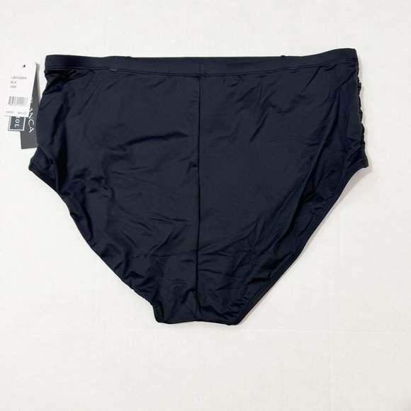 La Blanca NWT Sz 18W Black Tummy Control Island Goddess High Waist Bikini Swim B - Picture 3 of 8